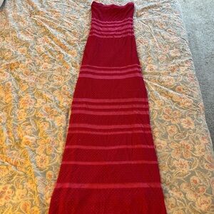 Bebe Red Strapless Gown for Prom